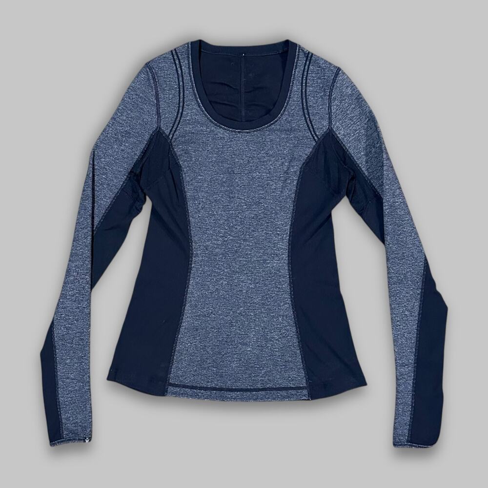 Lululemon Swiftly Tech Long Sleeve Shirt - Navy/Gray Size 6